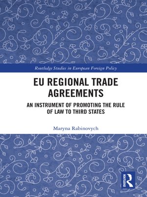 cover image of EU Regional Trade Agreements